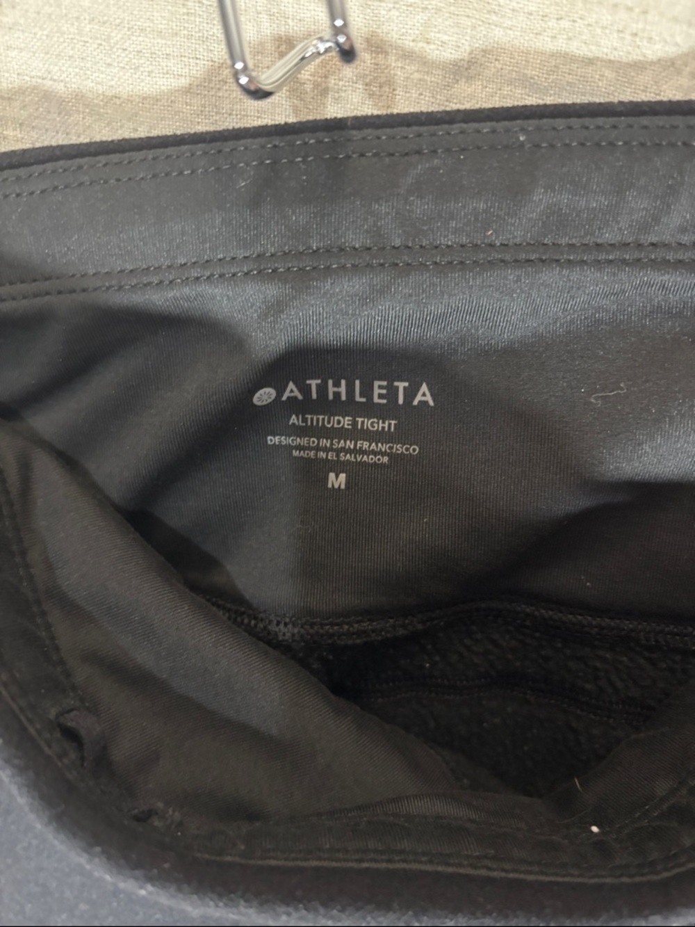 Athleta Black High-Rise Track Joggers Altitude Tight - Picture 2 of 7